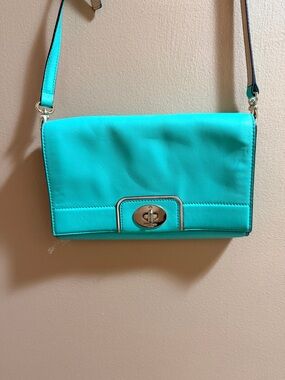kate spade Turquoise Crossbody with Turnlock Detail